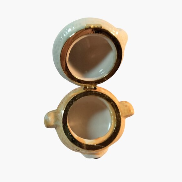 Bear Shaped Ceramic Trinket Box Santa Hat Christmas Treasure Gift - Picture 7 of 8